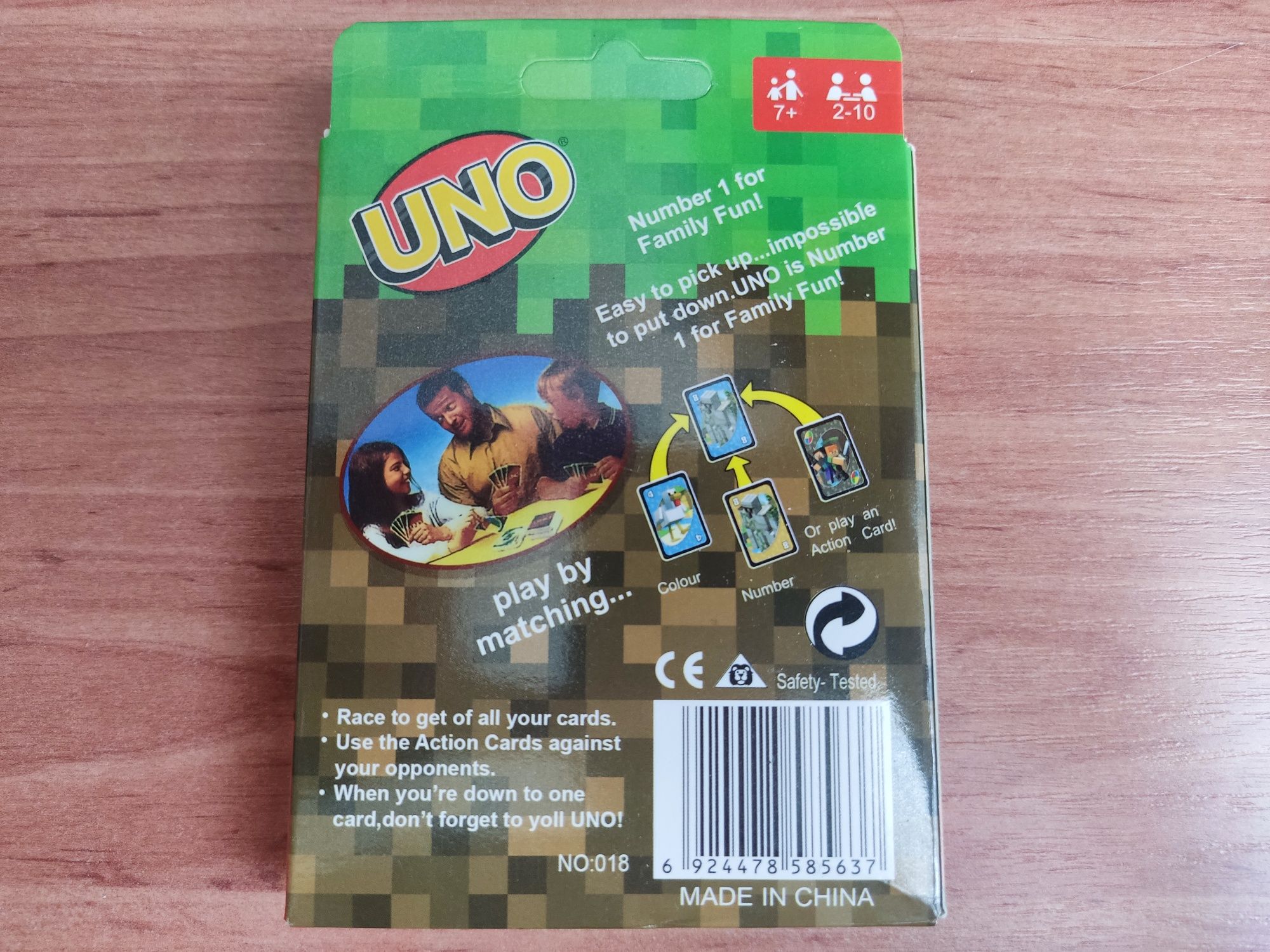Minecraft karty UNO