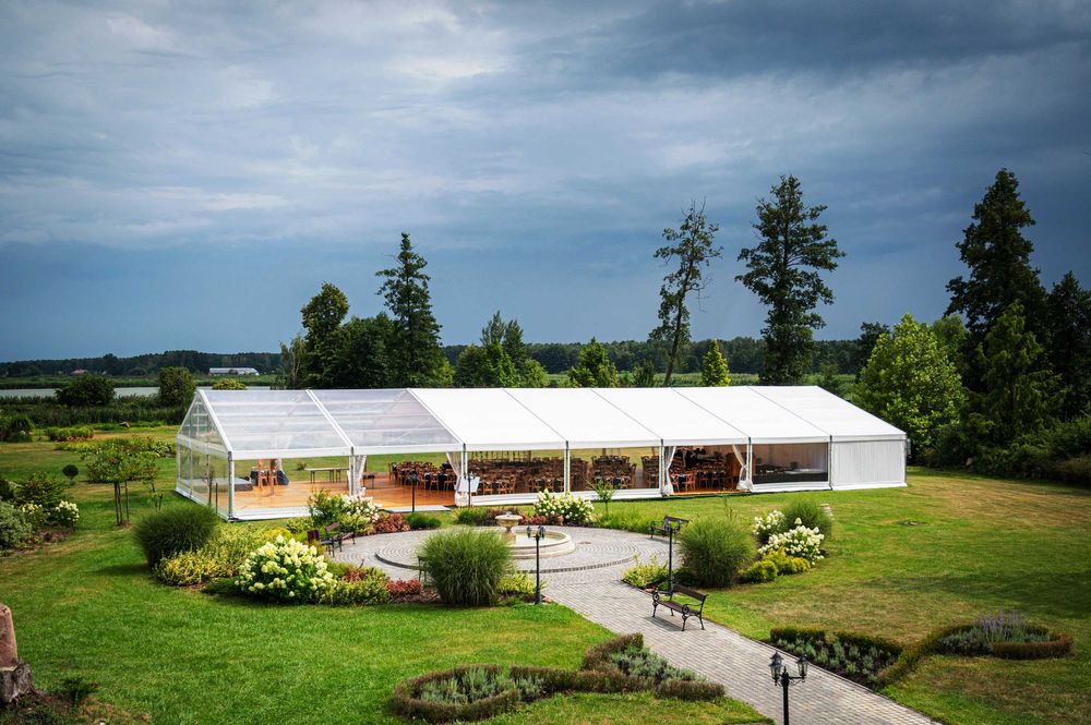 Hala namiotowa 10x15x2,7m hala biała bankiet sprzedam namiot 10x15m