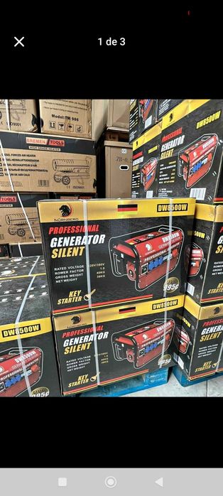 Gerador 8500w monofásico e trifásico arranque manual de corda