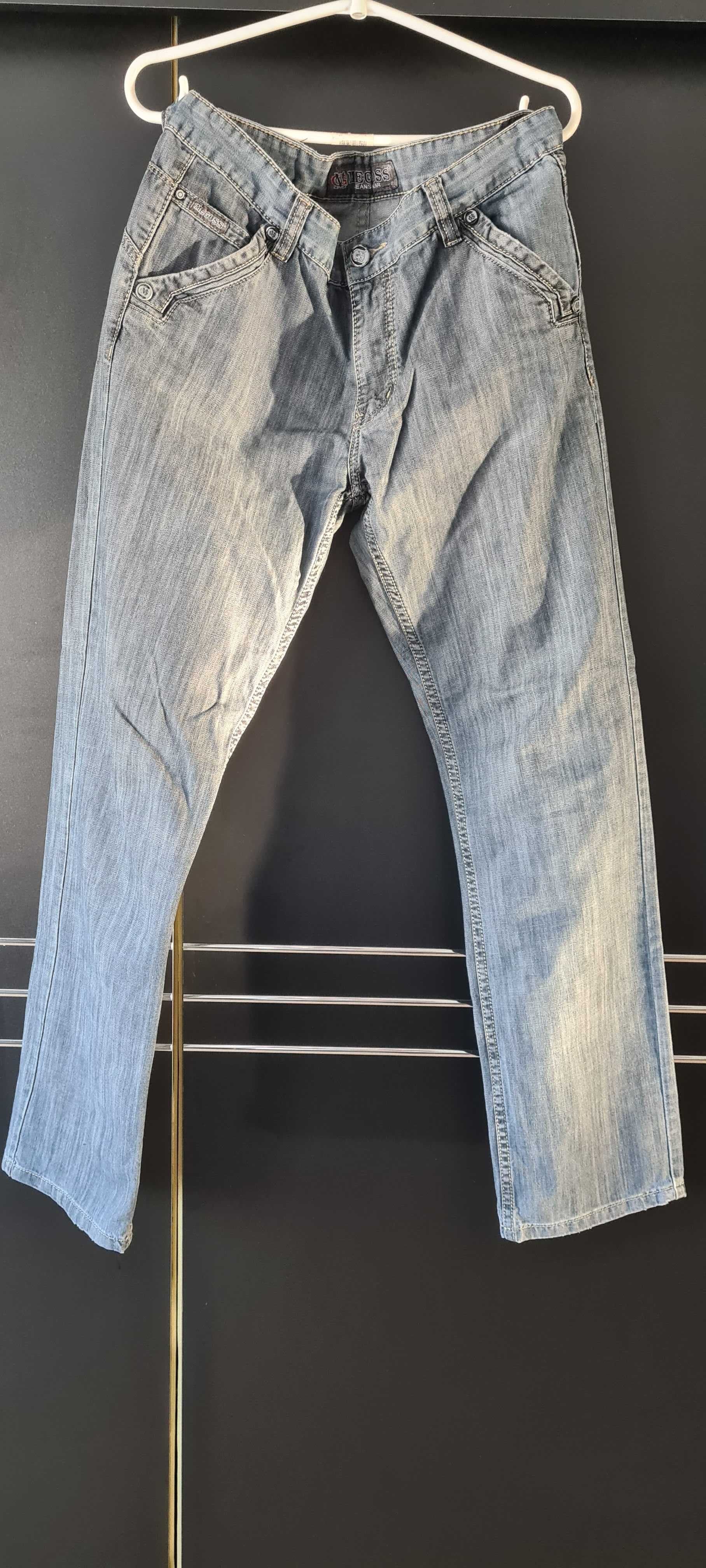 Spodnie jeansy rozmiar W34 L34 szare Megoss