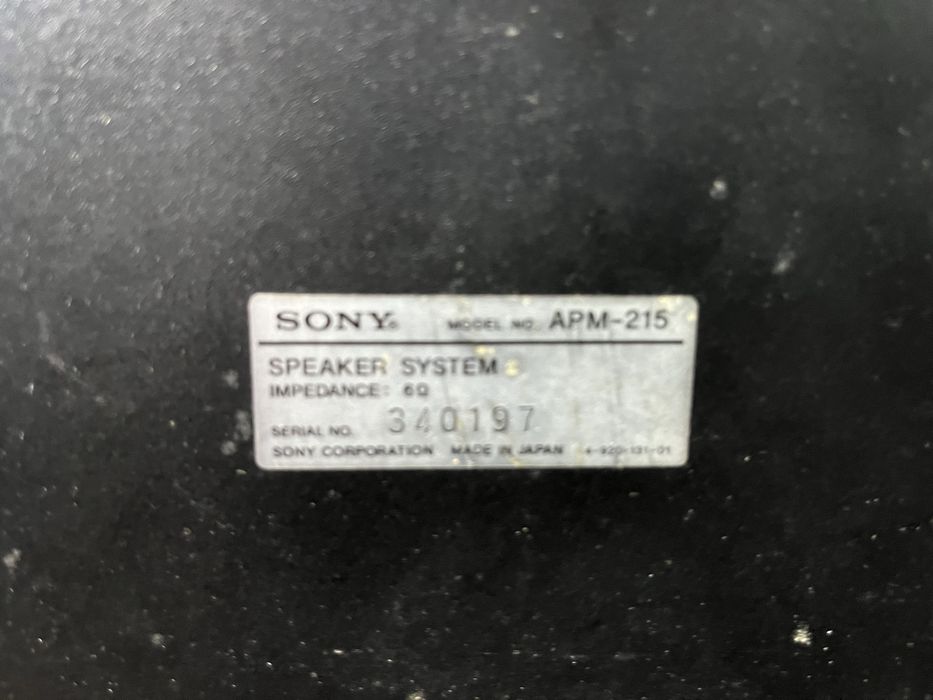 Sony APM-215 - colunas vintage