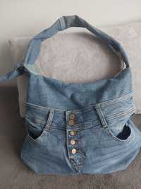 Torebka Damska Jeansowa Handmade