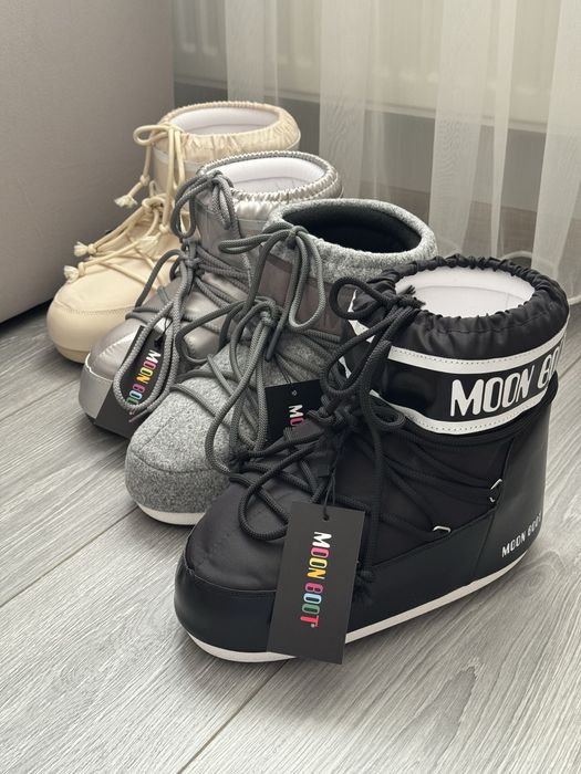 Мунбуты Moon Boot MB Icon Low grey снегоходы (NEW IN BOX)