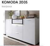 Biała komoda 2d3s