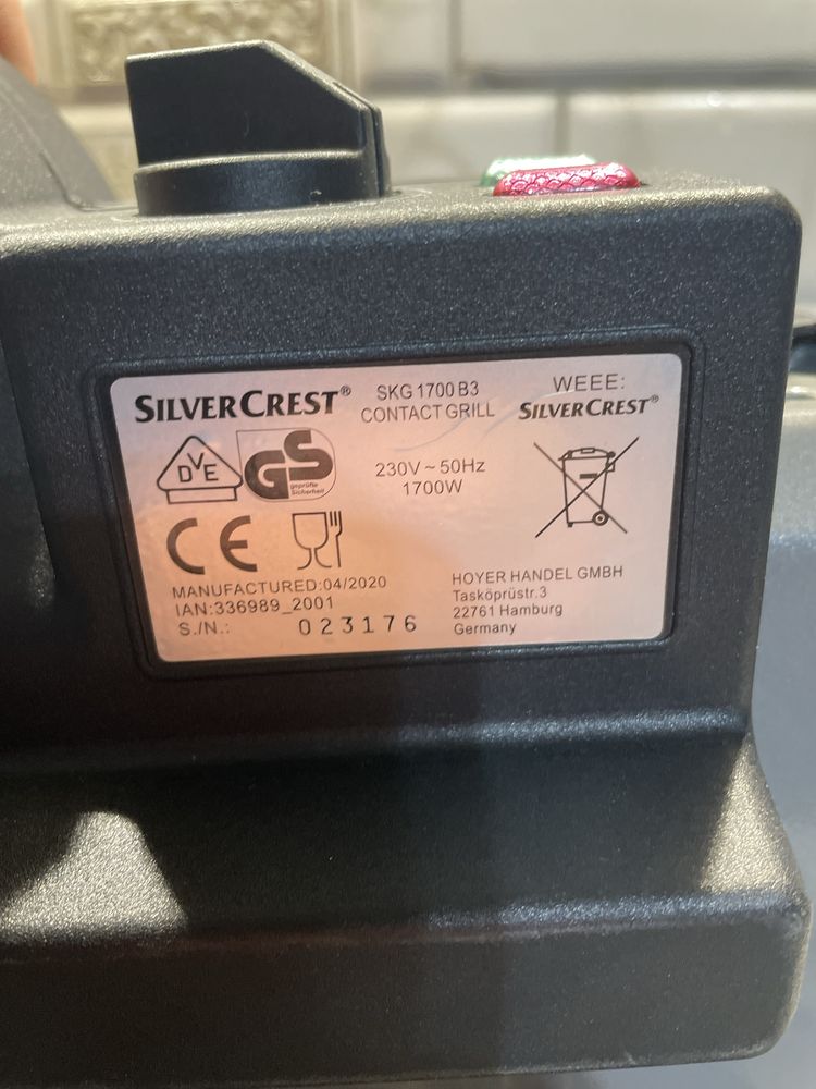 Контактний гриль Silver Crest 3 в 1 SKG 1700 B3
