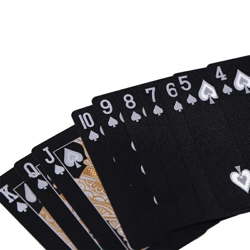 Cartas Negras Poker à Prova de Água