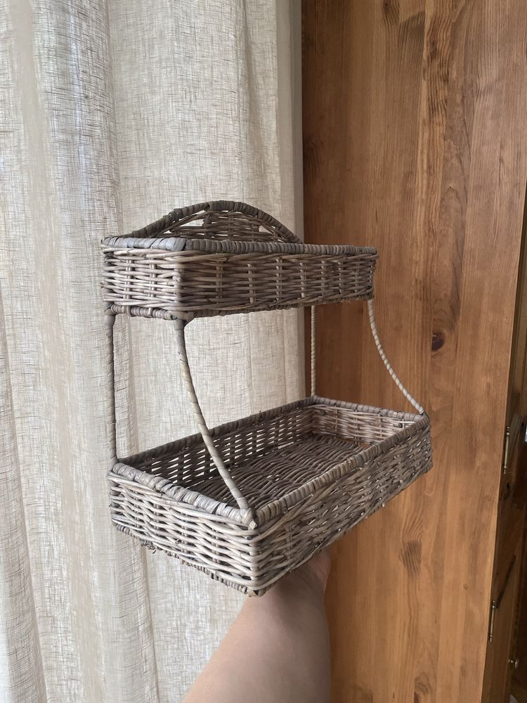 Półka Piętrowa Rattanowa Hampton Etażerka