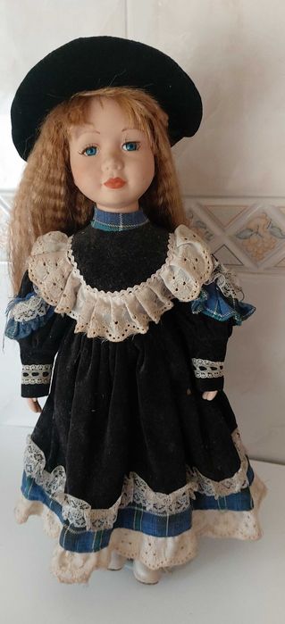 Boneca de porcelana grande de decoração