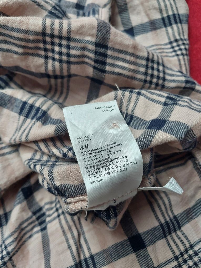 Bawełniana beżowa koszula H&M