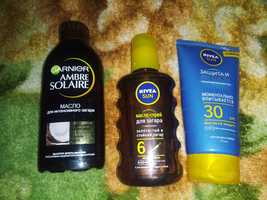 Nivea sun and Garnier Ambre Solaire