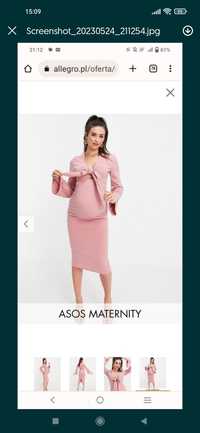 Sukienka ciążowa/ sesja / ASOS maternity/ r.l/xl