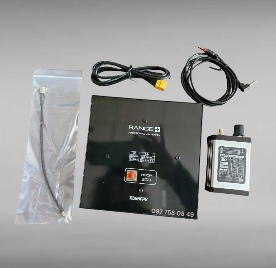 DVR+ Відеоприймач RushFPV 3.3G + патч-антена rush vrx 3.3 до vtx 3.3