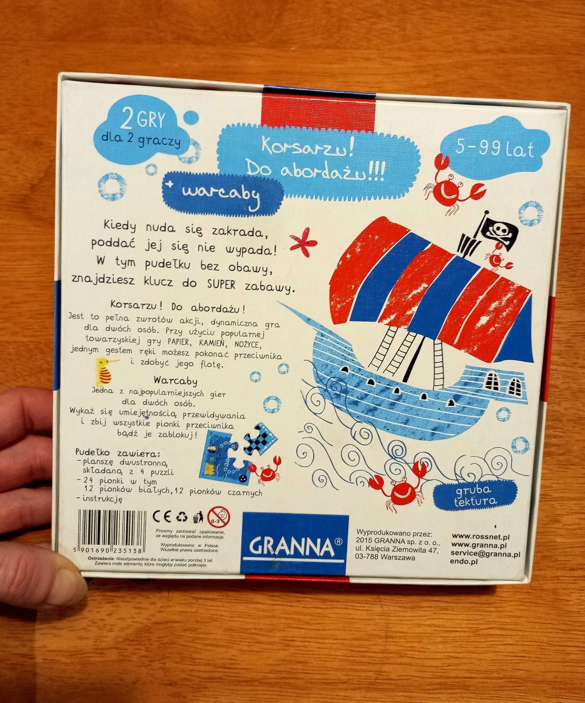 Gra planszowa Korsarzu! Do abordażu! + warcaby Endo  Granna