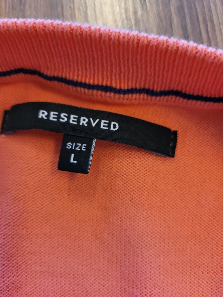 Koralowy sweter Reserved rozm. L