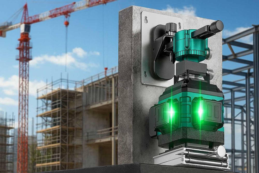 Poziomnica Laserowa 4D 360 Zestaw Ze Statywem I Pilotem Wersja Pro
