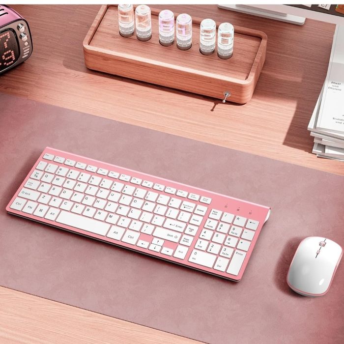 Zestaw bezprzewodowej klawiatury, 2,4 G, ultracienka, myszka