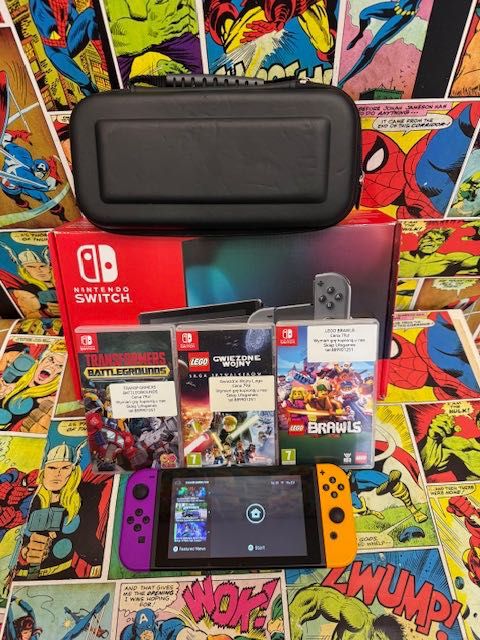 Nintendo Switch Zestaw+Super 3xGra  Gwarancja 12m Szczecin Ufogames