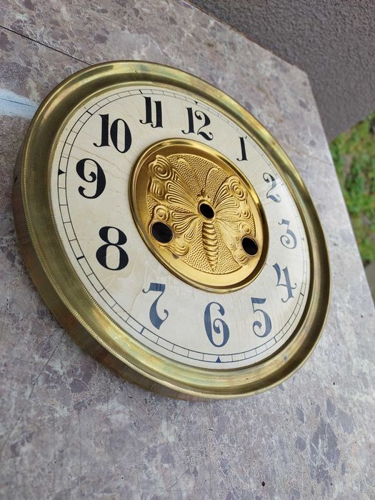 663 Tarcza starego zegara ściennego ślązaka 18,5cm 56,5/32
