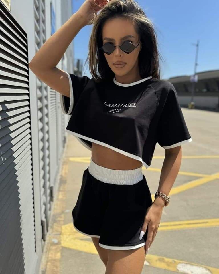 T-shirt LaManuel 77 M L beżowy biały czarny