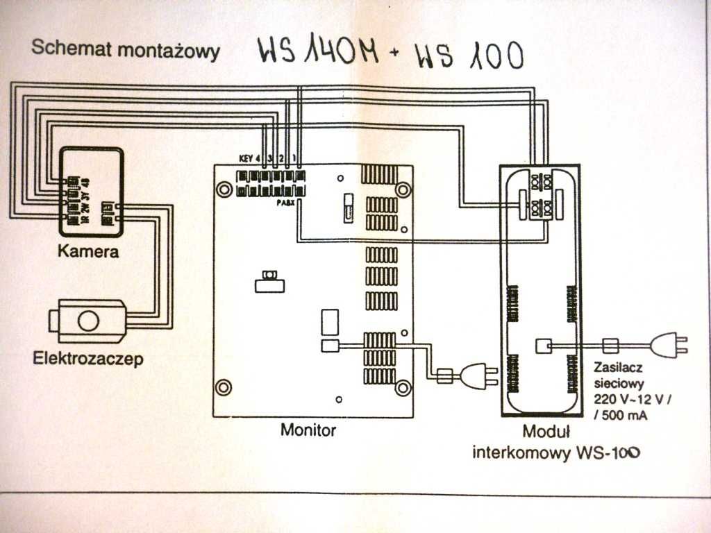 [Nowy] Interkom WS-100 domofon pod system monitoringu