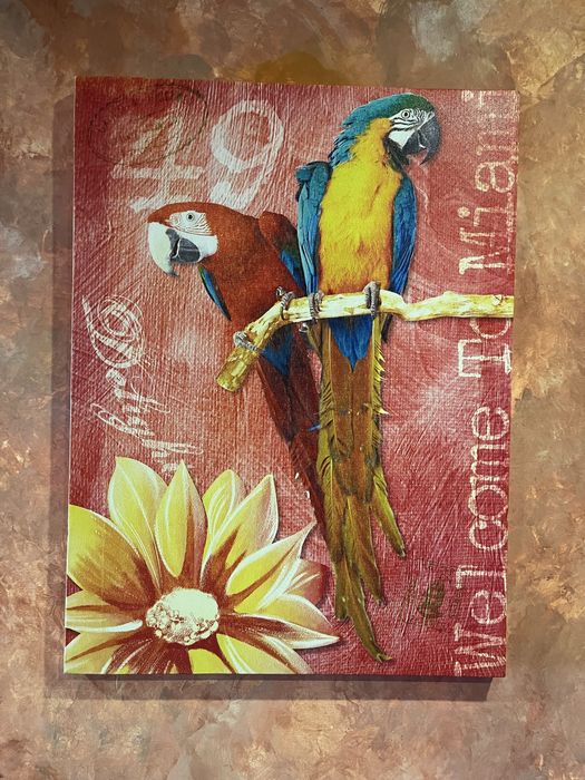 Tela com papagaios