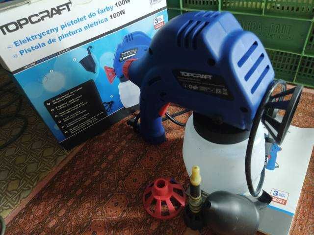 Pistola de pulverização elétrica TOP CRAFT, 100 W, NOVO