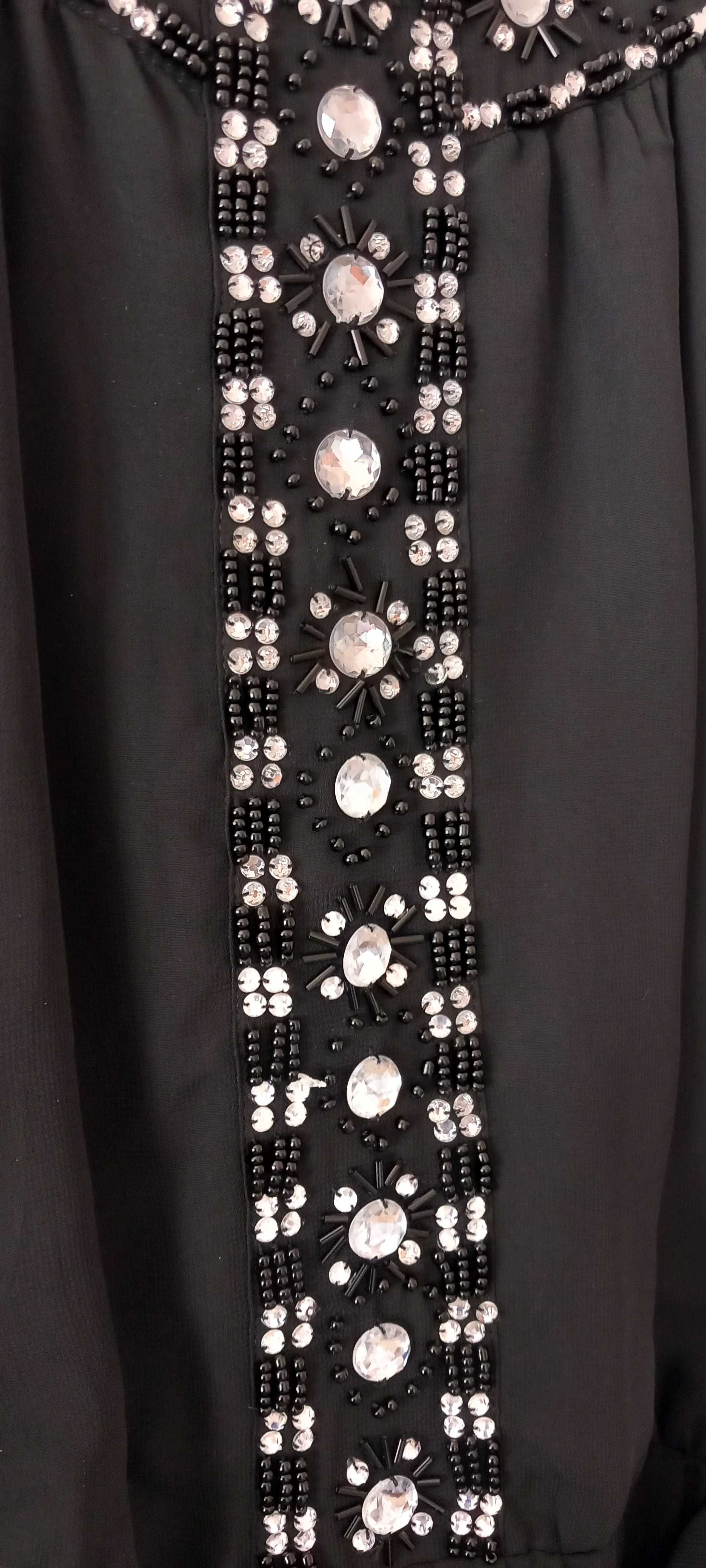 Vestido maxi com pedraria e missangas + cinto como novo Lanidor