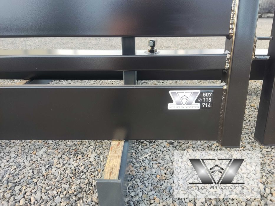 Brama wjazdowa dwuskrzydłowa nowoczesna palisada 1,4x4/120-30 MIX smb