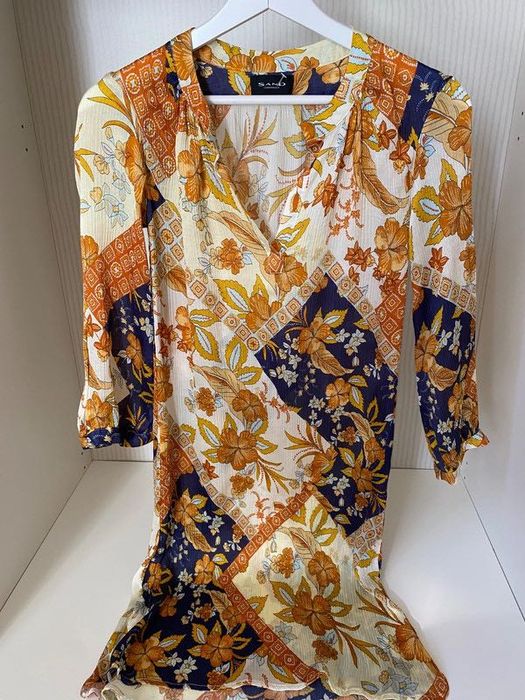 Sand Copenhagen jedwabna sukienka na jesień XS 34 Jedwab 100% silk