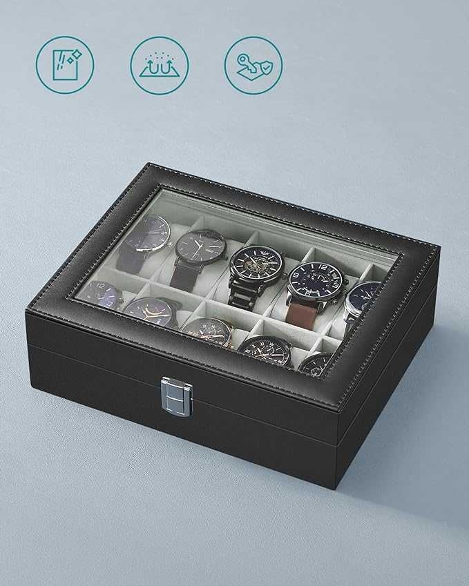 drewniany organizer na zegarki 10 szt. pudełko na zegarki z pokryciem