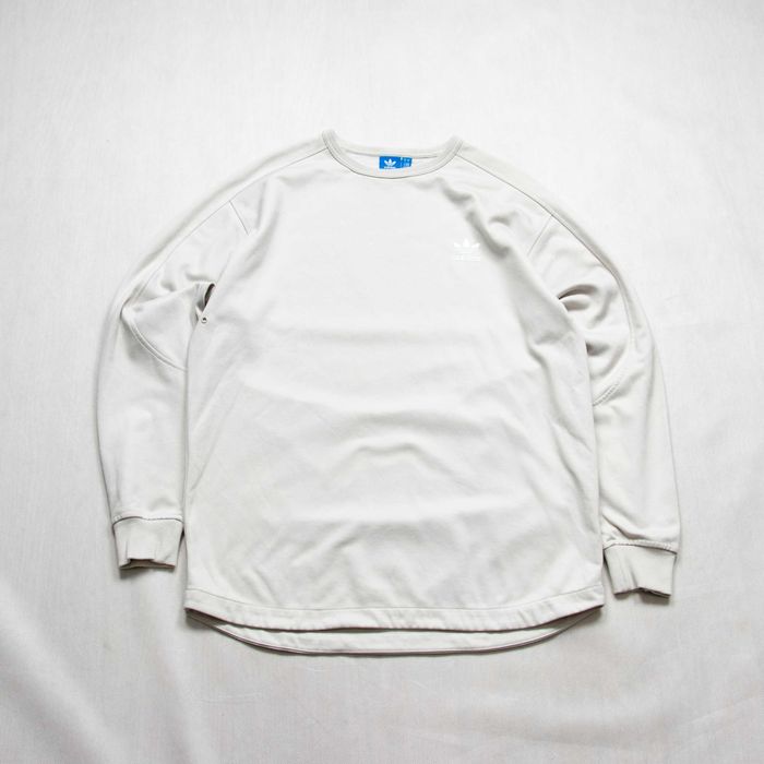 Adidas bluza sportowa loose fit M długa  kremowa