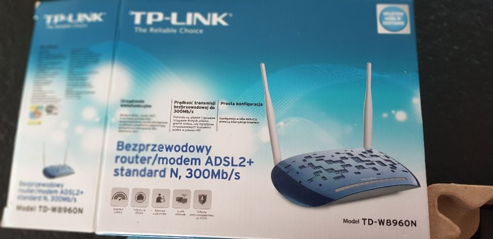 Router TP LINK TD-W8960N Wi-Fi 2,4GHz RJ45 Ruter