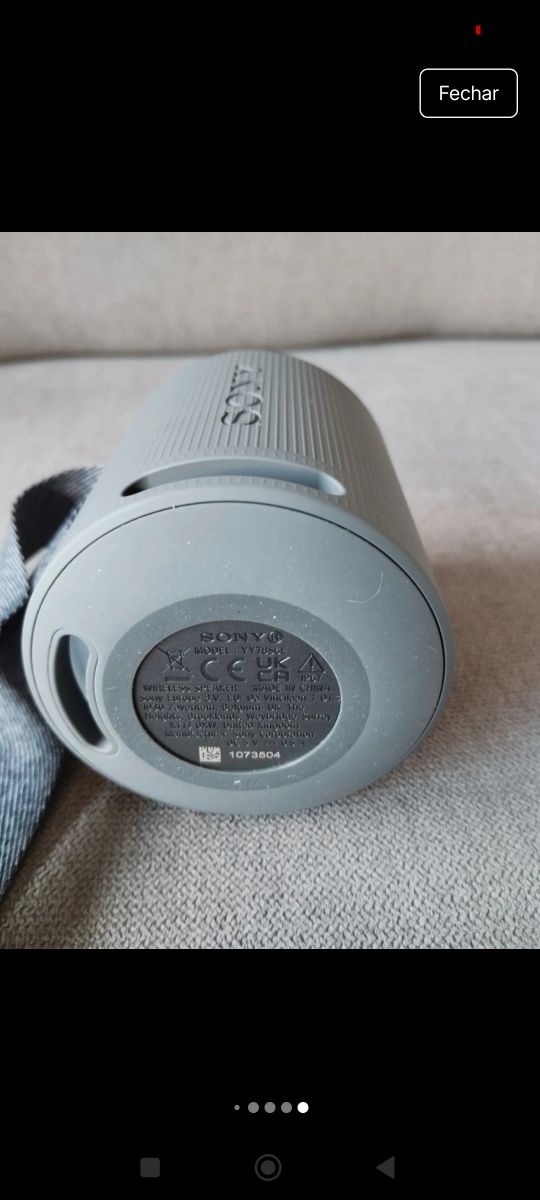 Coluna bluetooth Sony SRS XB100B
Para Android e iOS.