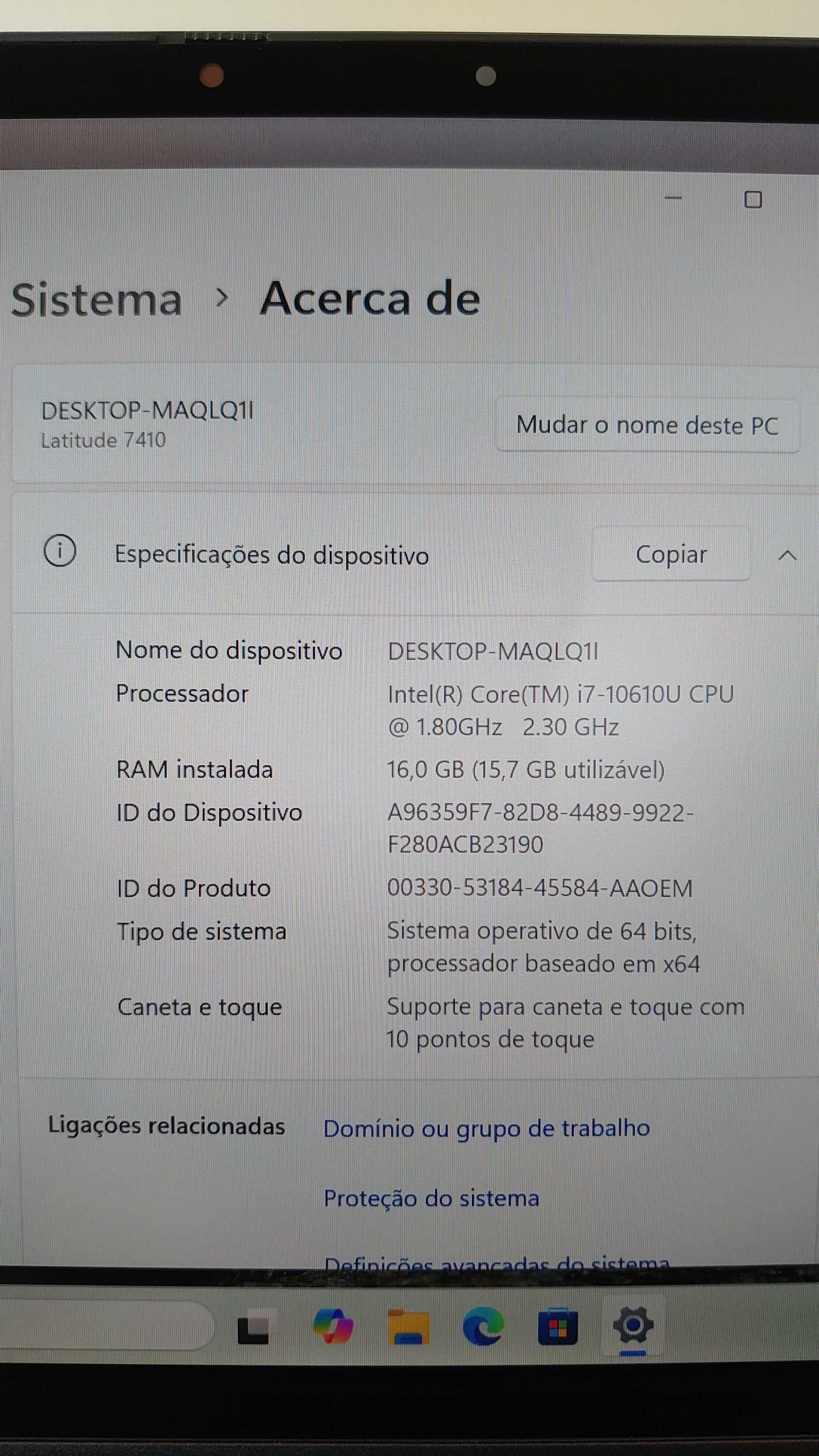 DELL LATITUDE 7410 14” FHD TOUCH i7-10610U 16GB DDR4 NVMe 512GB