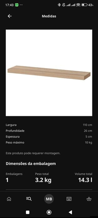 5 prateleiras LACK IKEA