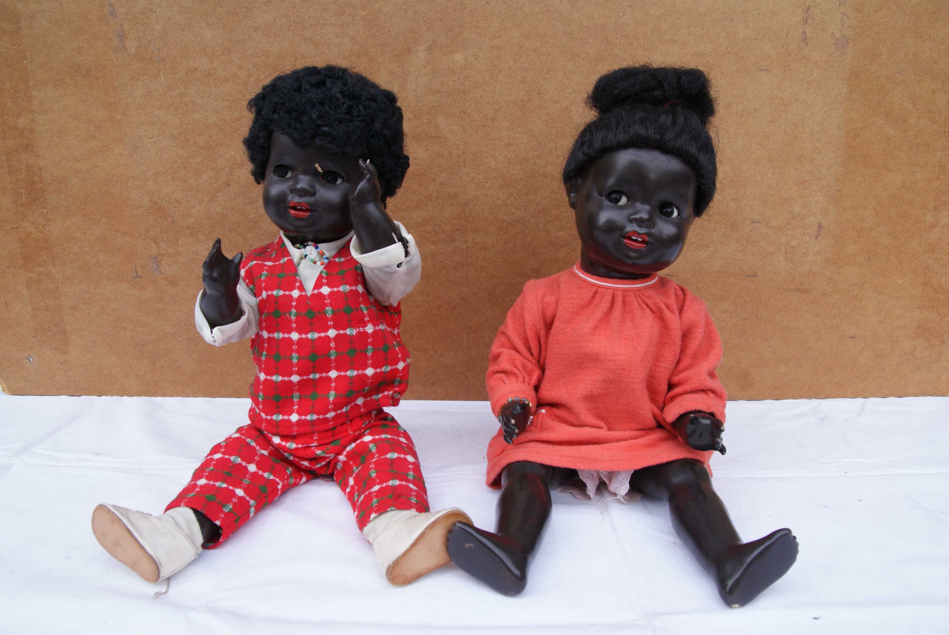 Zabytkowe lalki kolekcjonerskie murzynki Konig und Wernicke lata 50