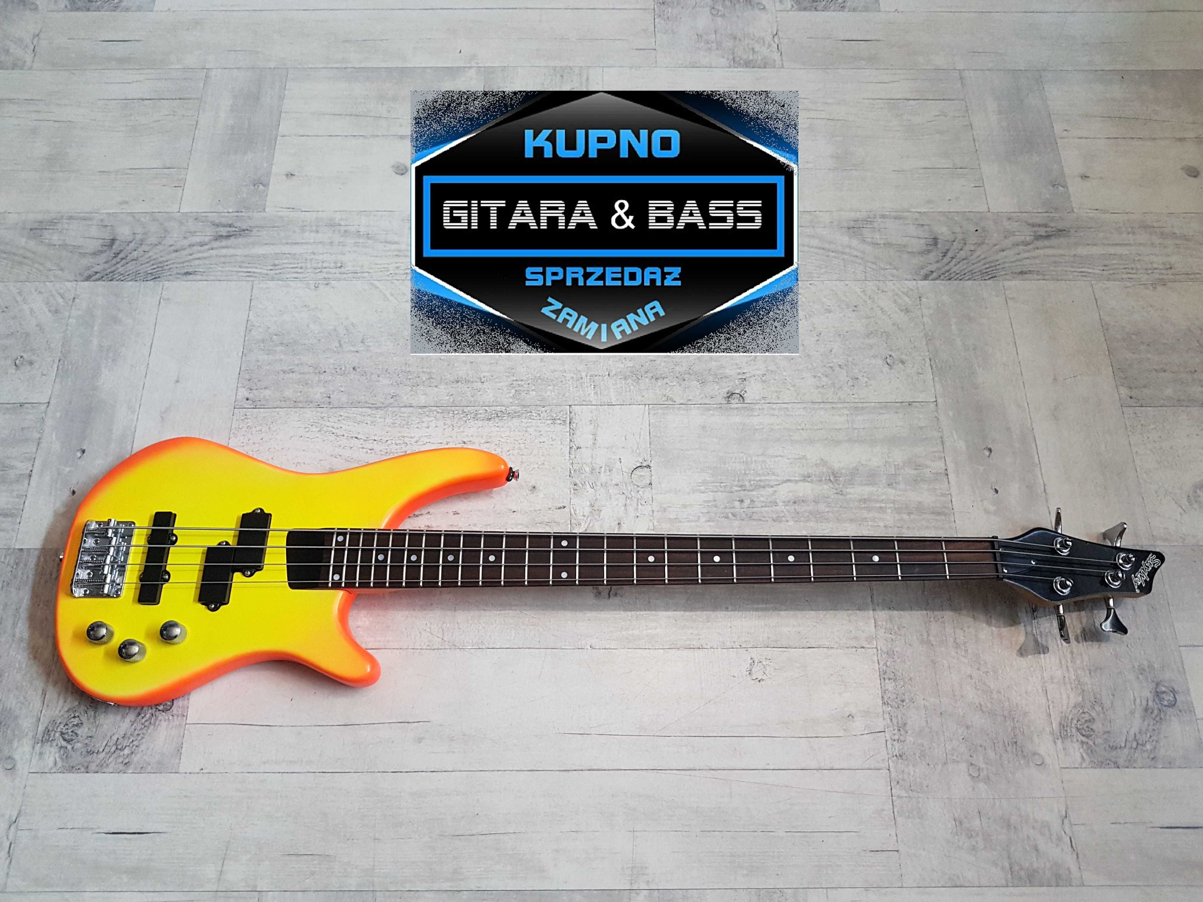 Gitara Basowa SkyWay Bass 4 yellow-orange neon - wysyłka Free -zamiana