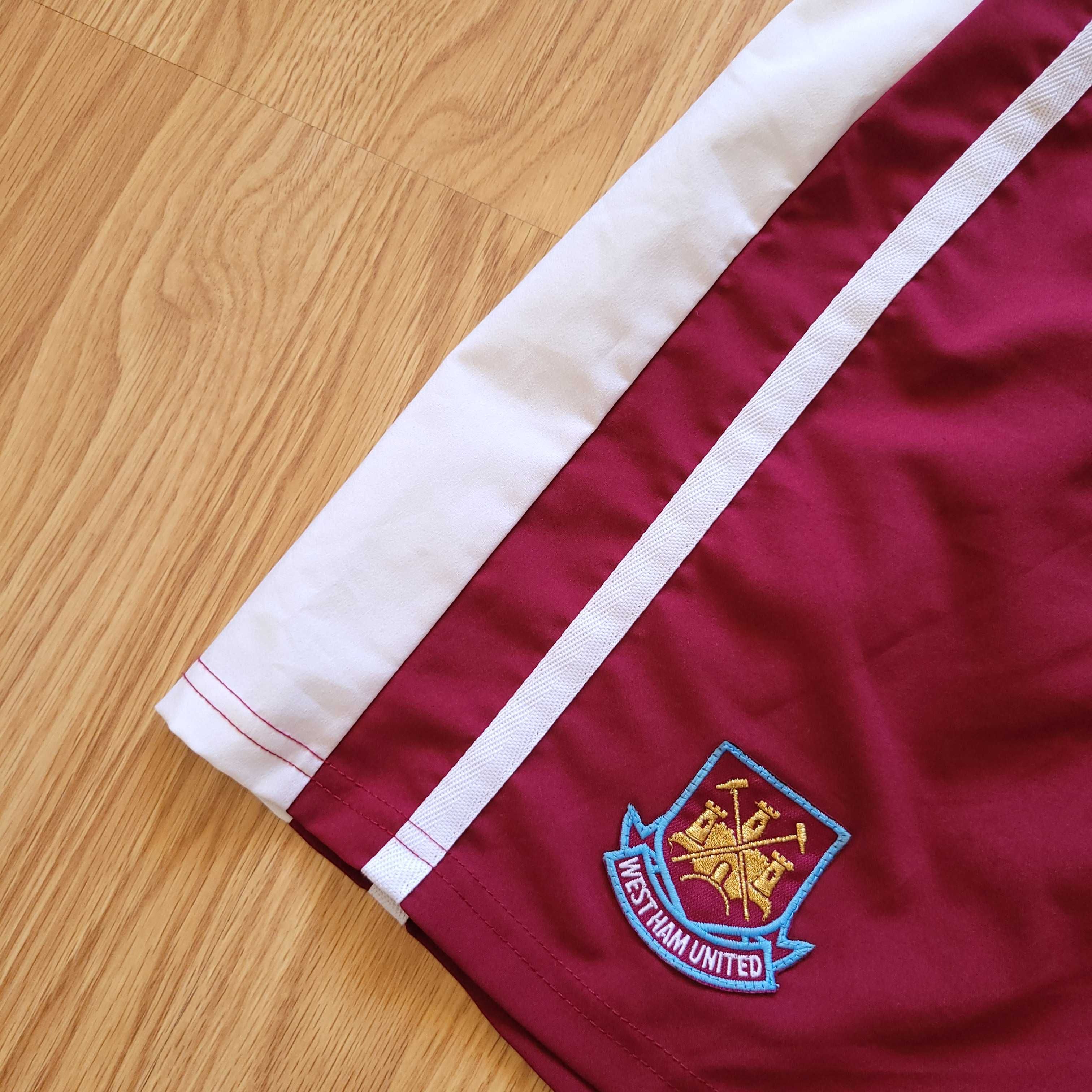 Spodenki piłkarskie y2k Fila West Ham United  S burgundowe