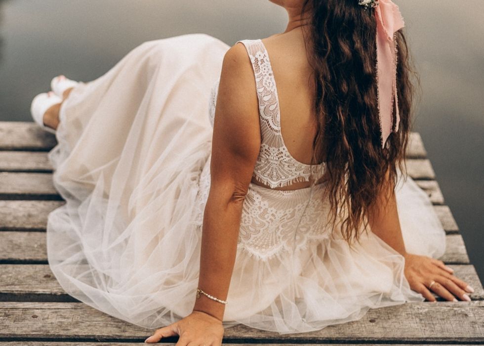 Przepiękna suknia ślubna / Ivory /kość słoniowa/ boho