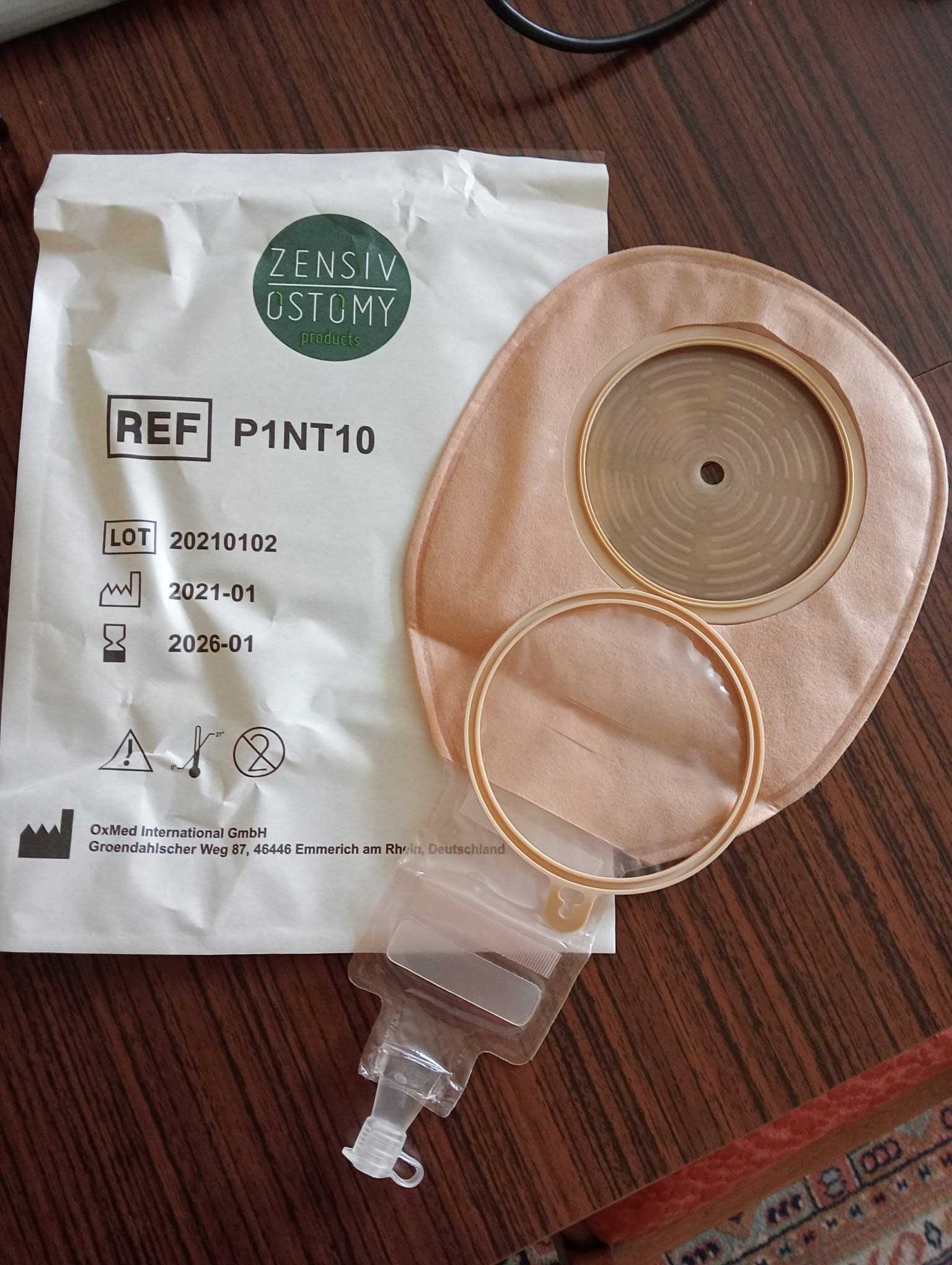 Worek do  stomii i urostomii Zensiv Ostomy P1NT10 z bardzo dużą płytką