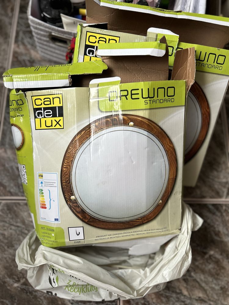 Lampa Sufitowa drewno standard 2szt