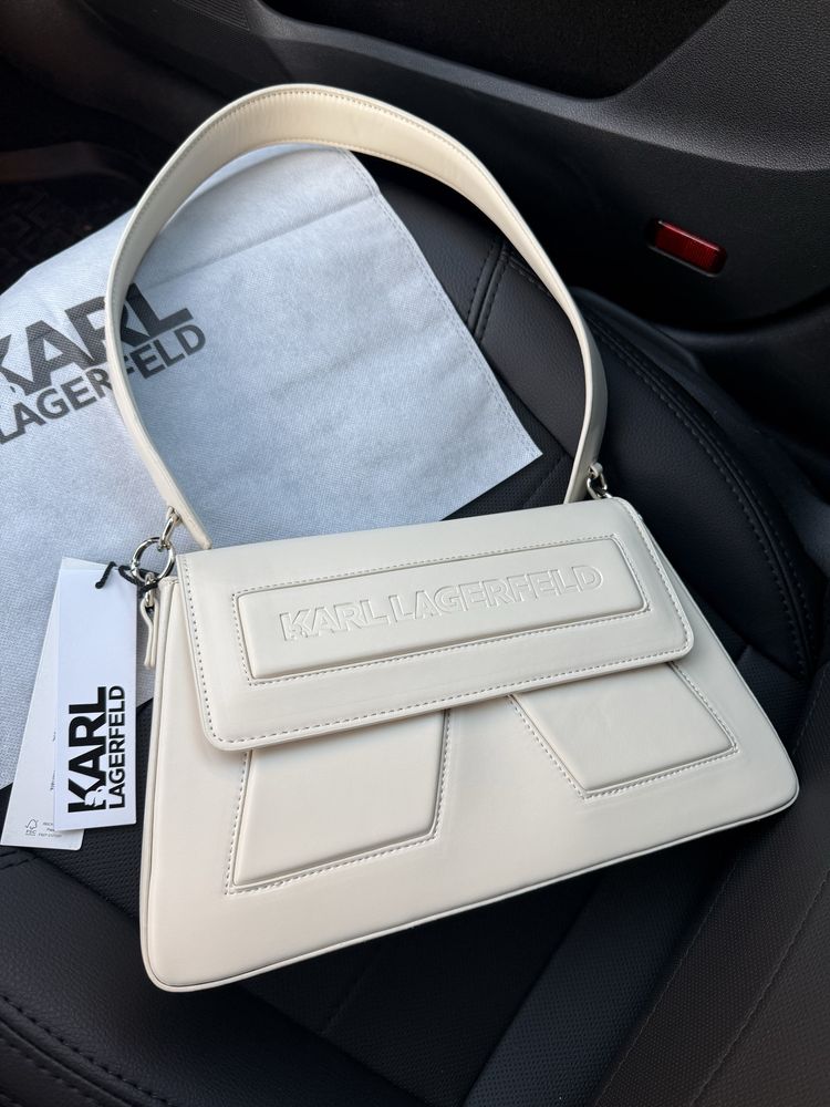 Сумка Karl Lagerfeld жіноча нова молочна біла бежева