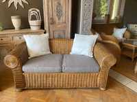 Sofa rattanowa, sofa z rattanu, używana sofa rattanowa do ogrodu