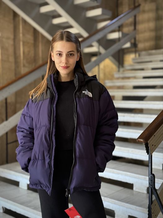 Шикарна зимова унісекс  куртка пуховик TNF зе норс фейс фіолетова