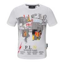 Philipp Plein biały T-shirt z diamentami rozmiar M