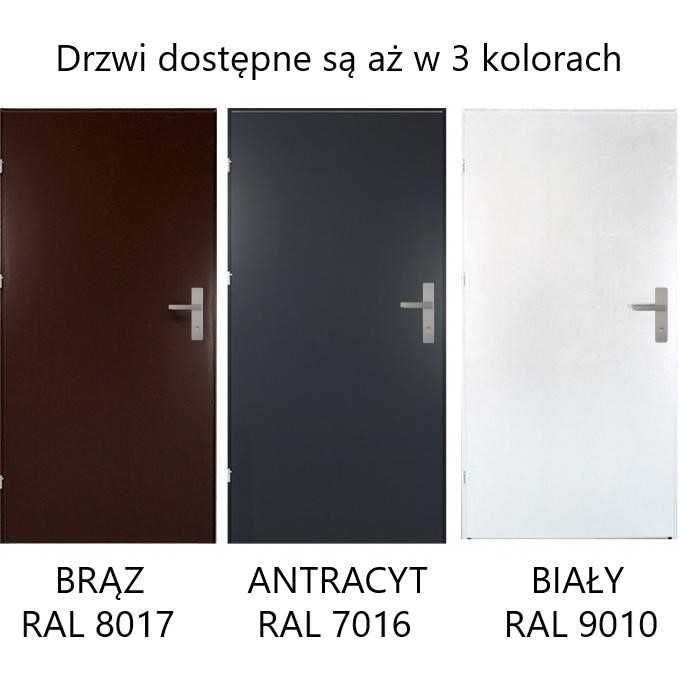 Drzwi wejściowe zewnętrzne UA-1 INOX antracyt/brąz/biały 80/90 L LUB P