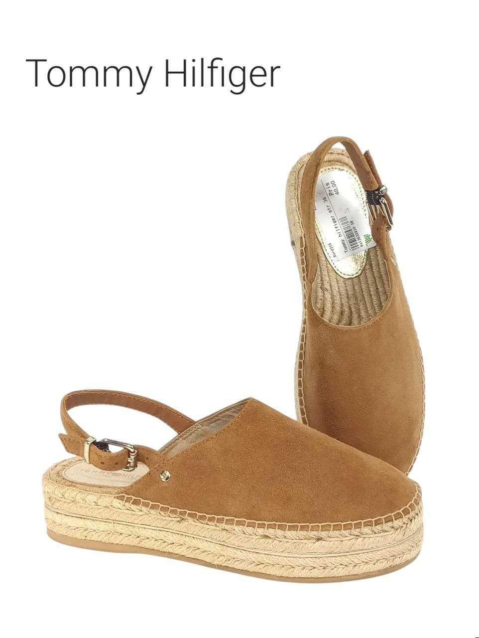 Кожаные эспадрильи TOMMY HILFIGER Elevated Flatform Slip On Оригинал
