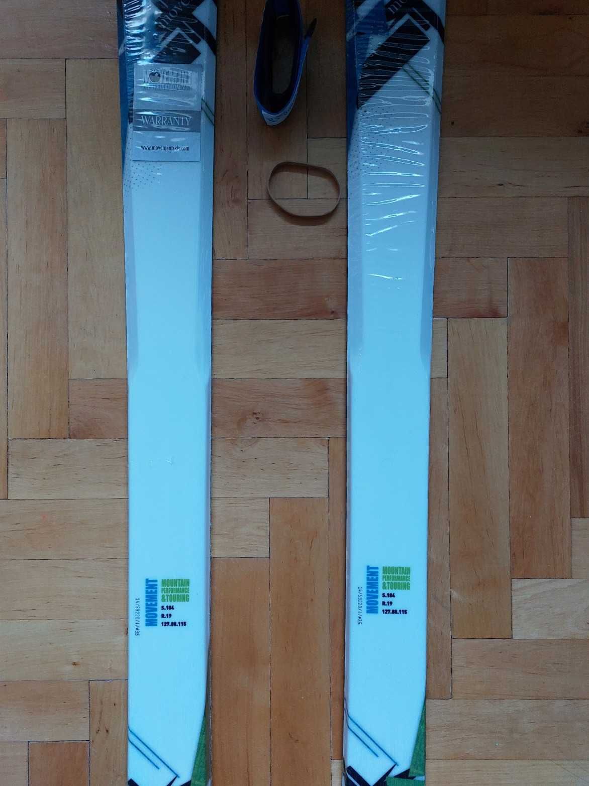 Nowe Skitury Movement Blue Logic z fabrycznymi fokami Movement