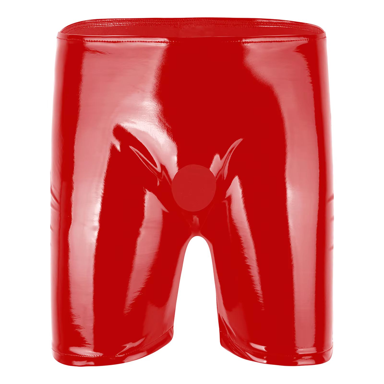Męskie Lateksowe Bokserki Z Otworem Bermudy z Dziurką LATEX - XL