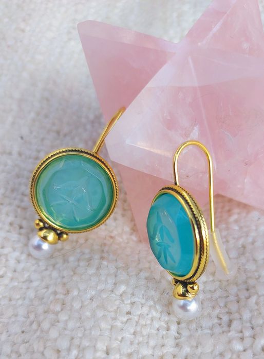 Brincos aço inoxidável dourado com peças